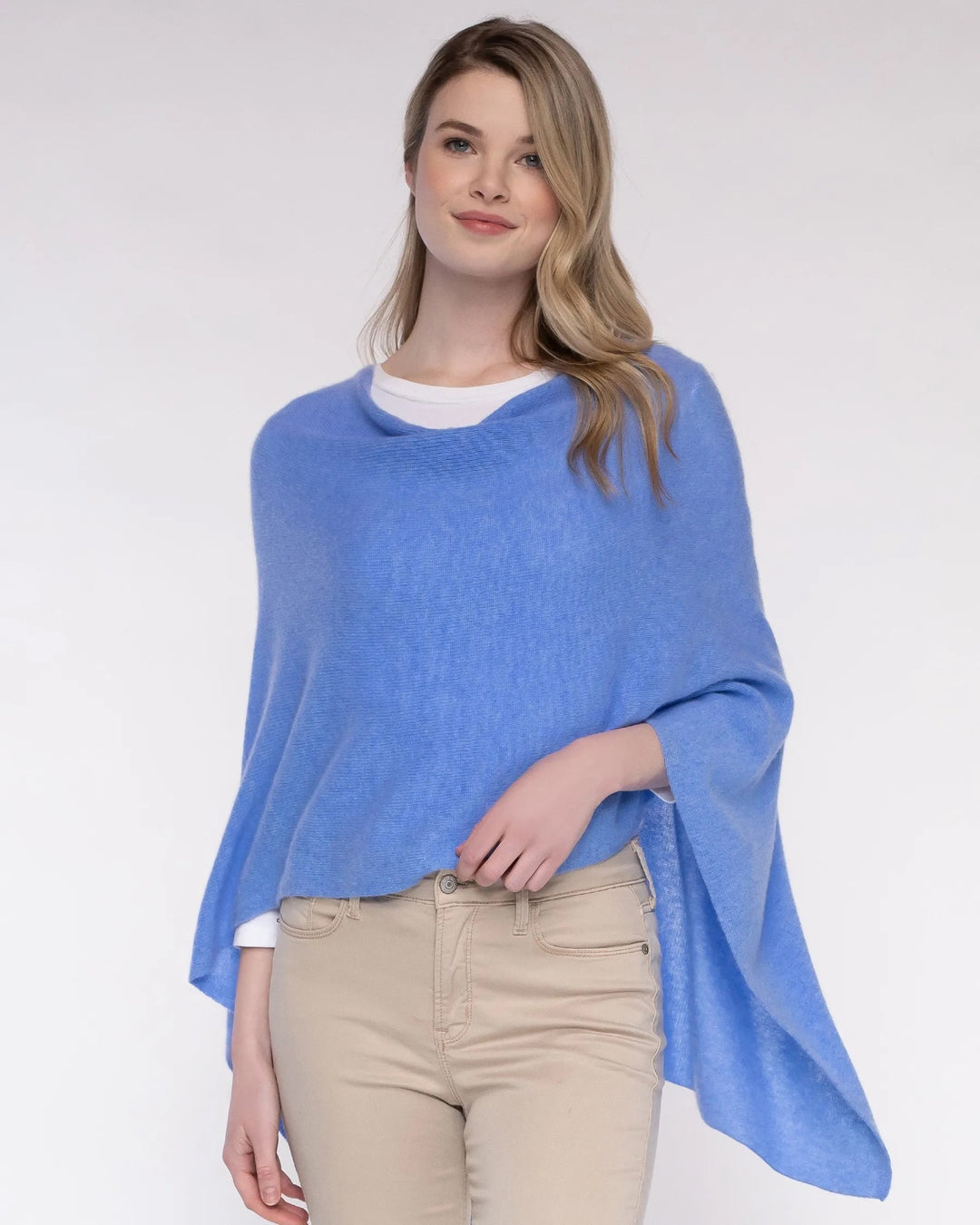 Alashan Cashmere soft cashmere topper for tops, showcasing luxurious fabric and comfortable fit in a natural setting.