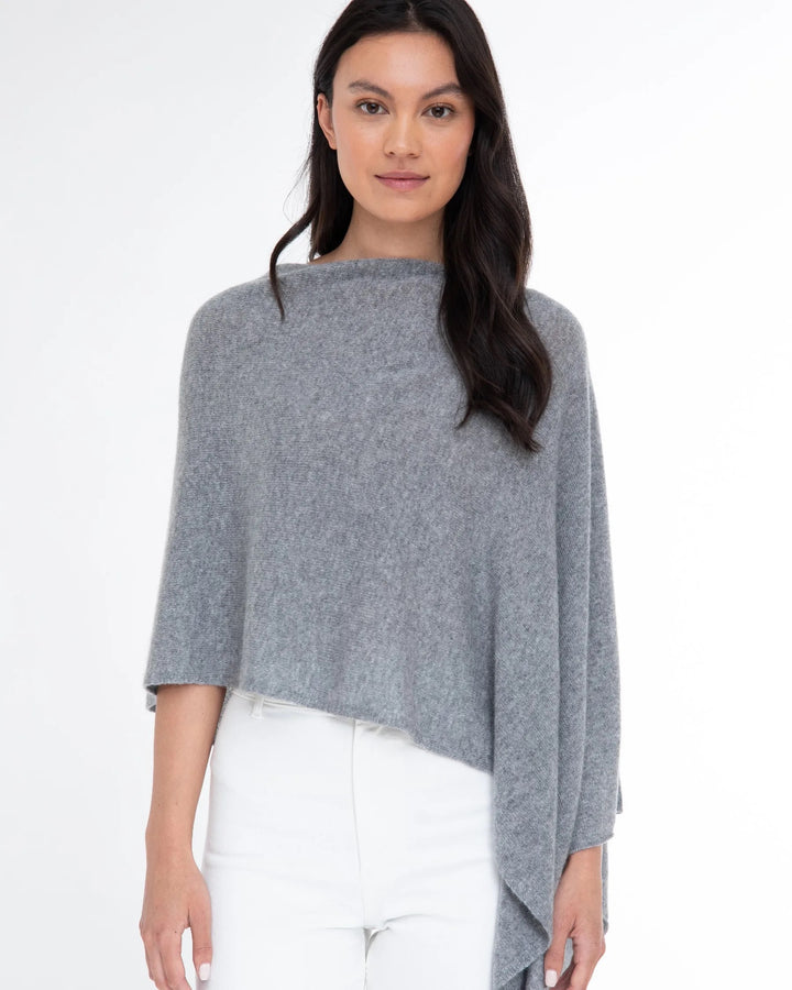 Alashan Cashmere cashmere topper top shown in a soft, luxurious fabric in a neutral color with a relaxed fit.