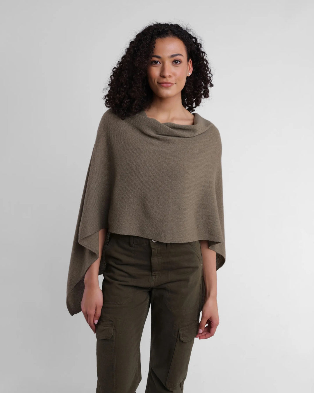 Soft Alashan Cashmere topper for tops, showcasing luxurious, lightweight cashmere fabric ideal for layering or added warmth.