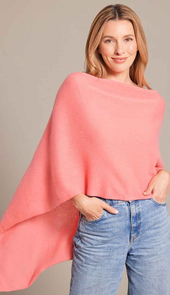 Soft beige Alashan Cashmere cashmere topper top, lightweight and cozy, displayed on a neutral background.