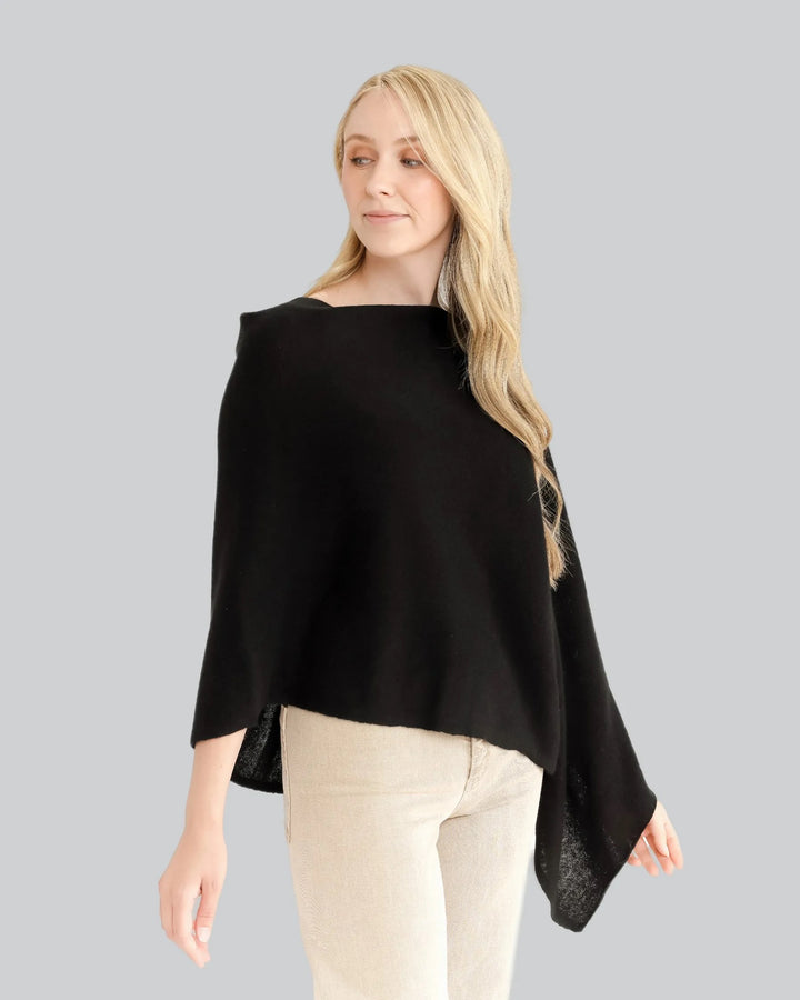 Luxurious Alashan Cashmere topper for tops, showcasing soft, high-quality cashmere fabric perfect for layering and added warmth.