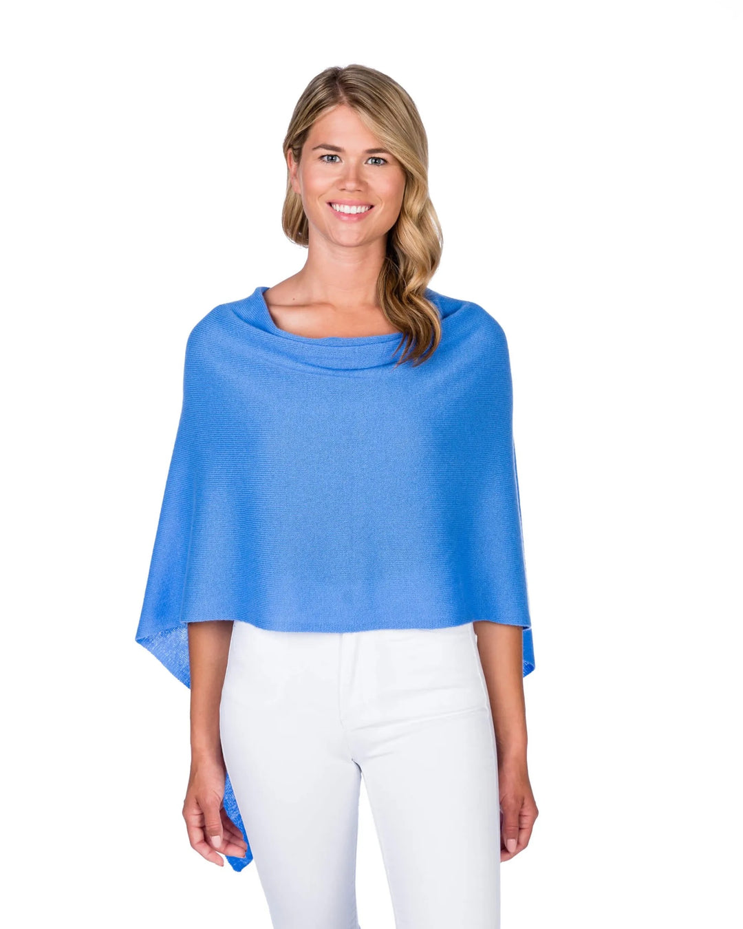 Soft beige Alashan Cashmere cashmere topper for tops, showcasing smooth fabric and elegant drape.