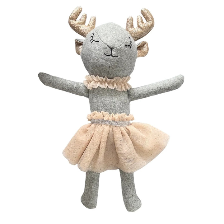 Cute Bessie Stuffed Deer gift by And The Little Dog Laughed, soft plush toy with detailed antlers and friendly expression.