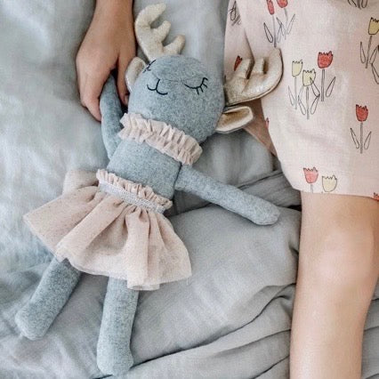 Soft Bessie stuffed deer gift from And The Little Dog Laughed, plush toy with detailed fur and gentle features.
