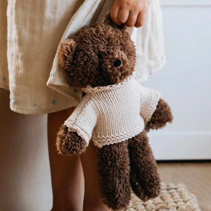 Soft Milo stuffed bear from And The Little Dog Laughed, plush toy gift with detailed fur and cuddly appearance.