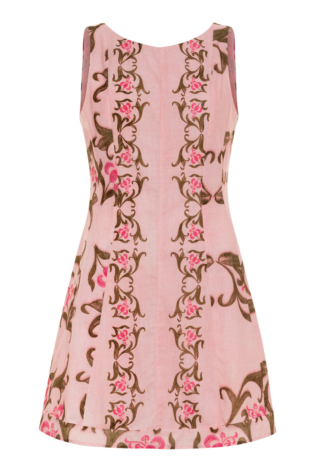 Anna Cate Layla Blush Dress, elegant pink dress with flowing fabric and sleeveless design, perfect for special occasions.