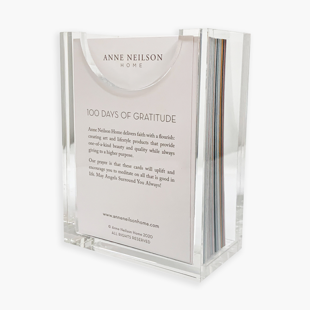 Beautiful gift box of "100 Days of Gratitude" by Anne Neilson Home, featuring a thoughtful gratitude journal and elegant packaging.