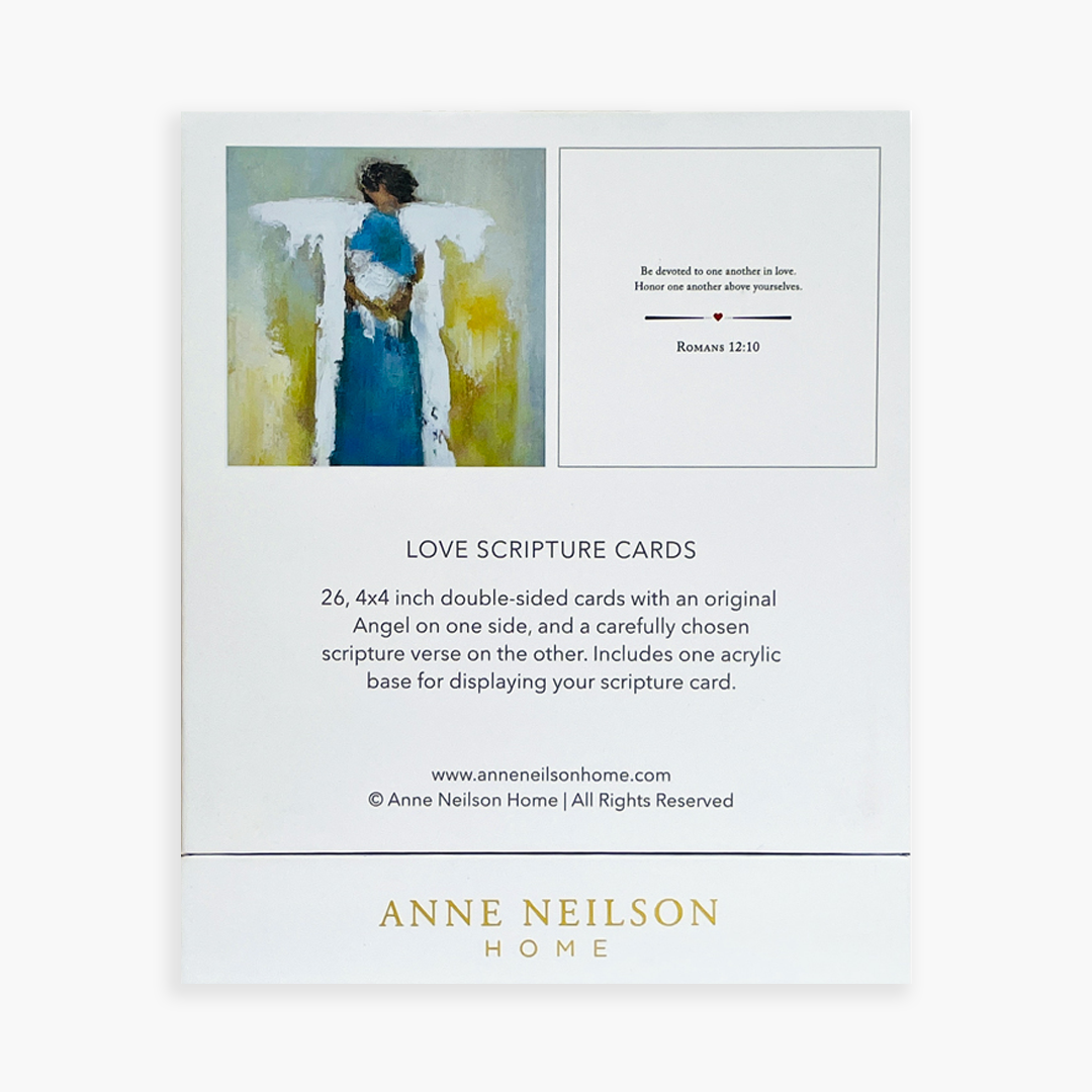 Set of Anne Neilson Home Love Scripture Cards featuring inspirational biblical verses on elegant gift cards.