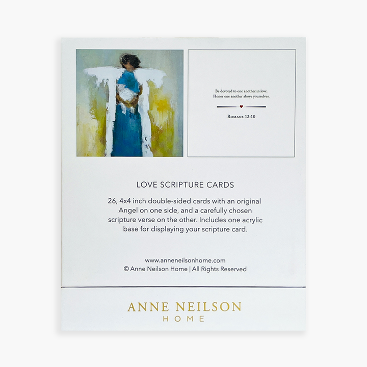 Set of Anne Neilson Home Love Scripture Cards featuring inspirational biblical verses on elegant gift cards.