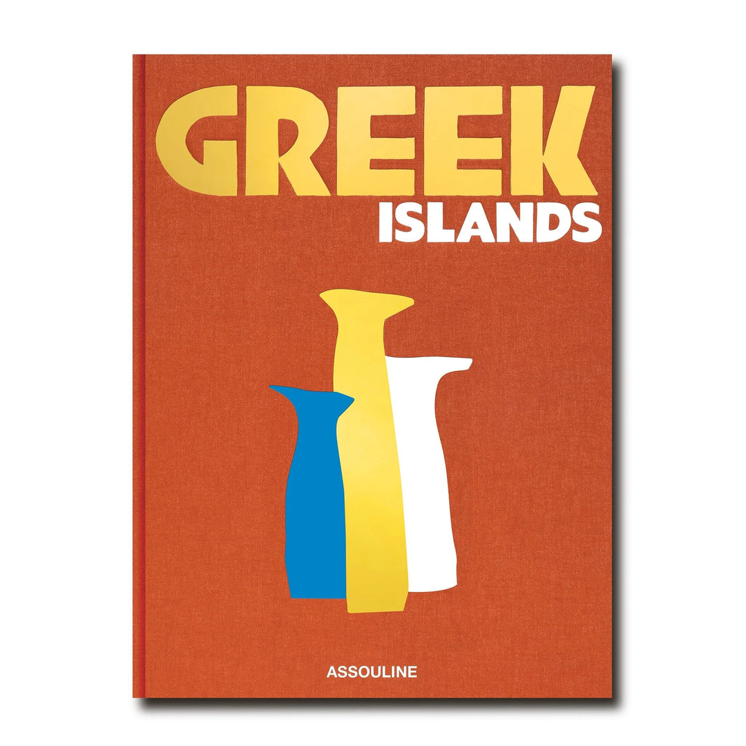 Assouline Greek Islands home book featuring scenic images of Greek island landscapes and architecture.