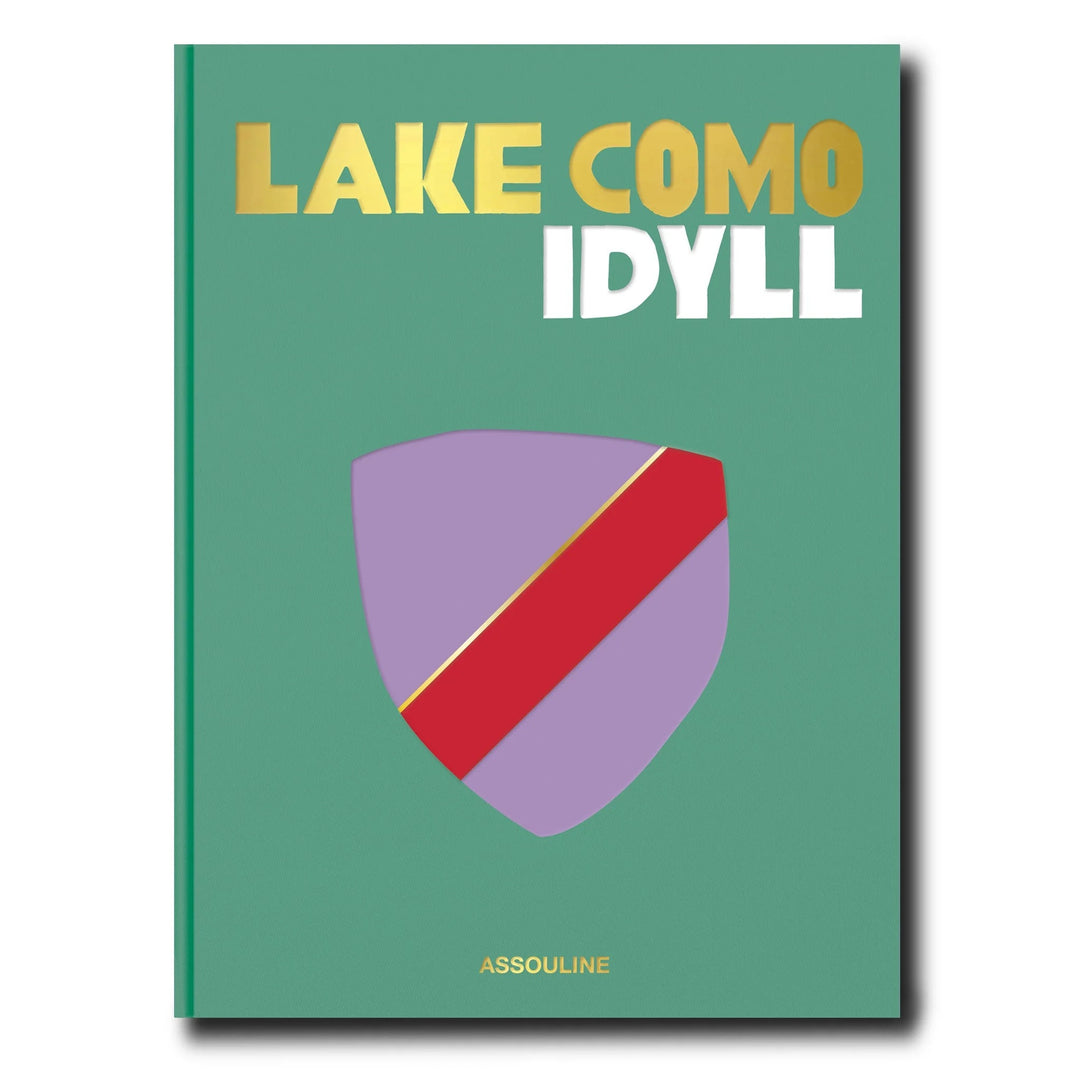 Assouline Lake Como Idyll book cover with scenic landscape, featuring elegant design and vibrant colors.