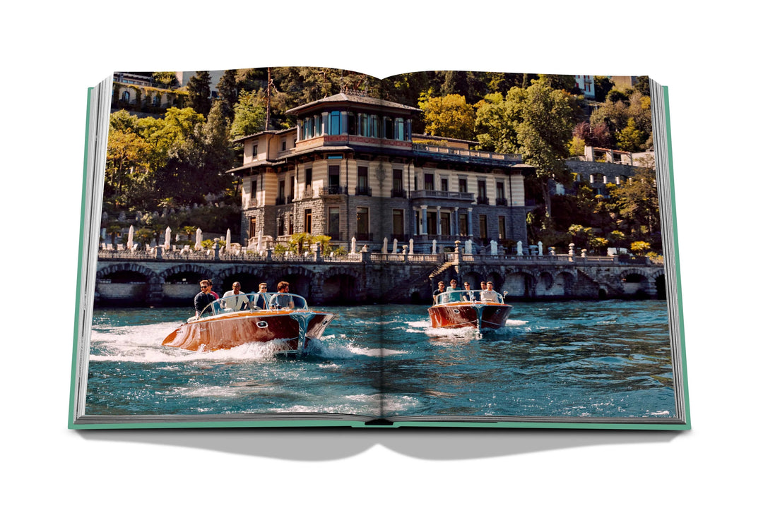 Assouline Lake Como Idyll book cover featuring scenic views of Lake Como and elegant design for home decor collection.