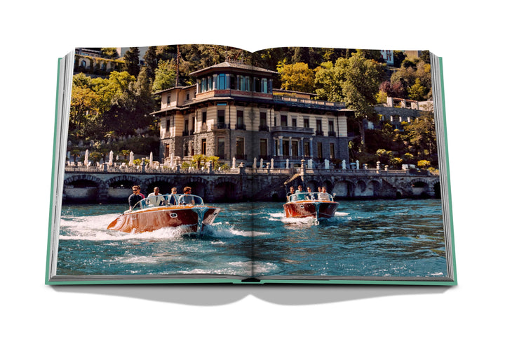 Assouline Lake Como Idyll book cover featuring scenic views of Lake Como and elegant design for home decor collection.