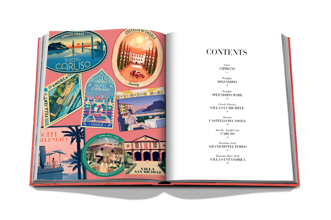 Cover of Assouline's "Villeggiatura: Italian Summer Vacation" home book showcasing a scenic Italian summer landscape.
