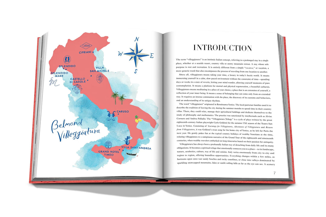 Assouline Villeggiatura Italian Summer Vacation home book with scenic summer images in a stylish hardcover.