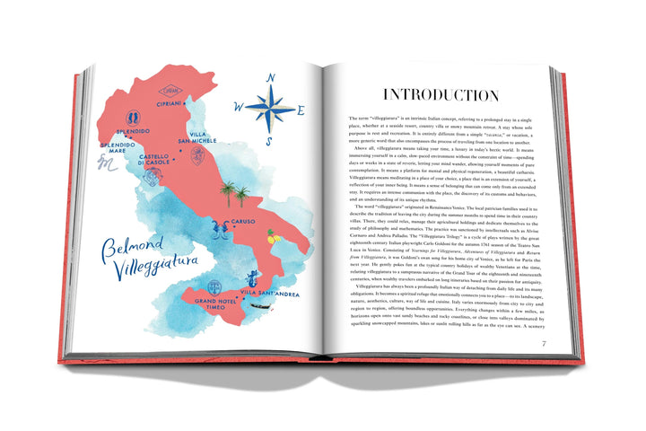Assouline Villeggiatura Italian Summer Vacation home book with scenic summer images in a stylish hardcover.