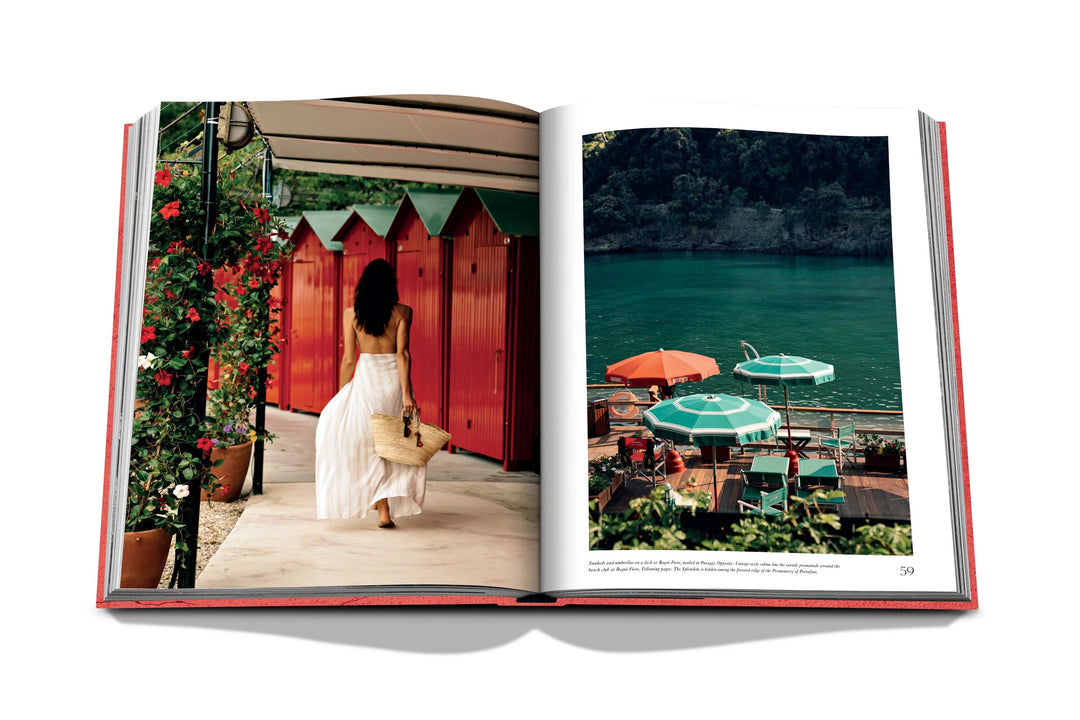 Assouline Villeggiatura Italian Summer Vacation home book showing a scenic cover with summer landscape and vintage travel themes.