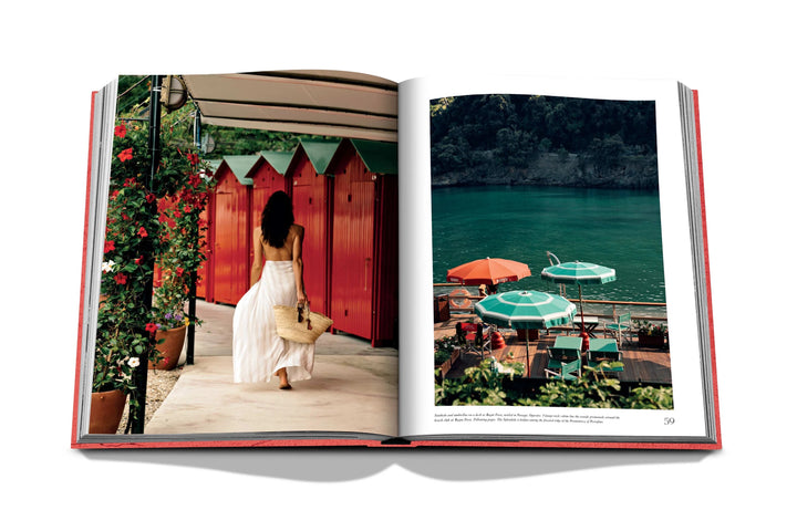 Assouline Villeggiatura Italian Summer Vacation home book showing a scenic cover with summer landscape and vintage travel themes.