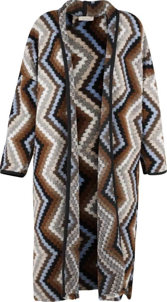 Astrid combo knit cardigan, stylish long-sleeve tops with a cozy, textured knit design, displayed on a flat lay.