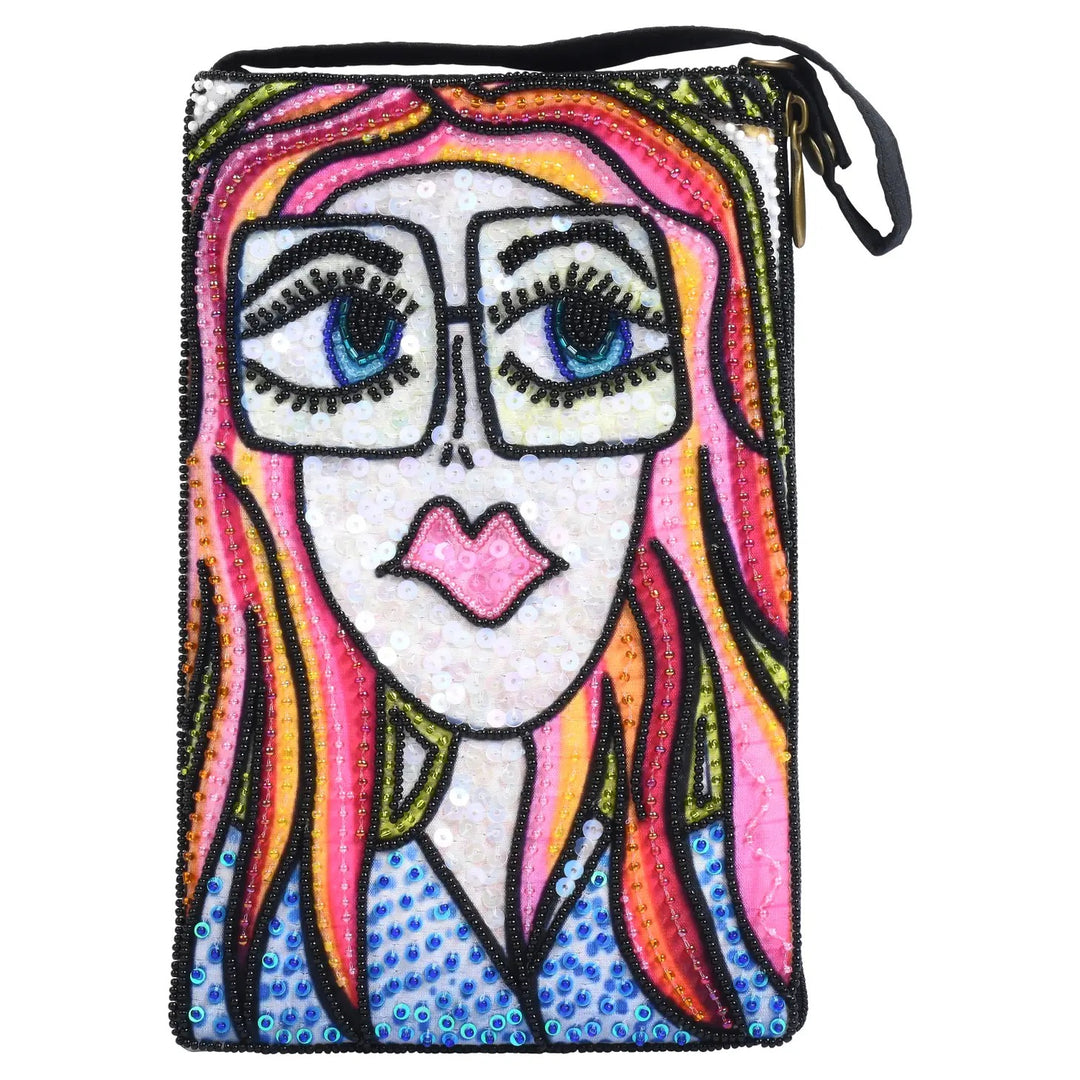 Bamboo Trading face party purse accessory with a fun face design, perfect for stylish evening or party accessories.