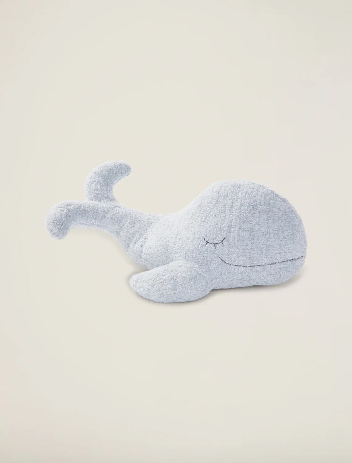 Barefoot Dreams Cozychic Whale Buddy plush toy for babies aged 3+, soft and cuddly with a whale design.