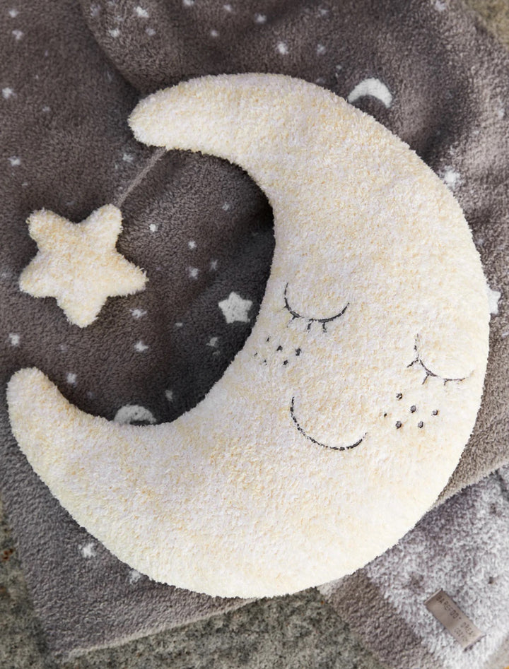 Soft baby Moon Buddie plush toy by Barefoot Dreams, with a gentle moon design and cozy, plush fabric for infants.