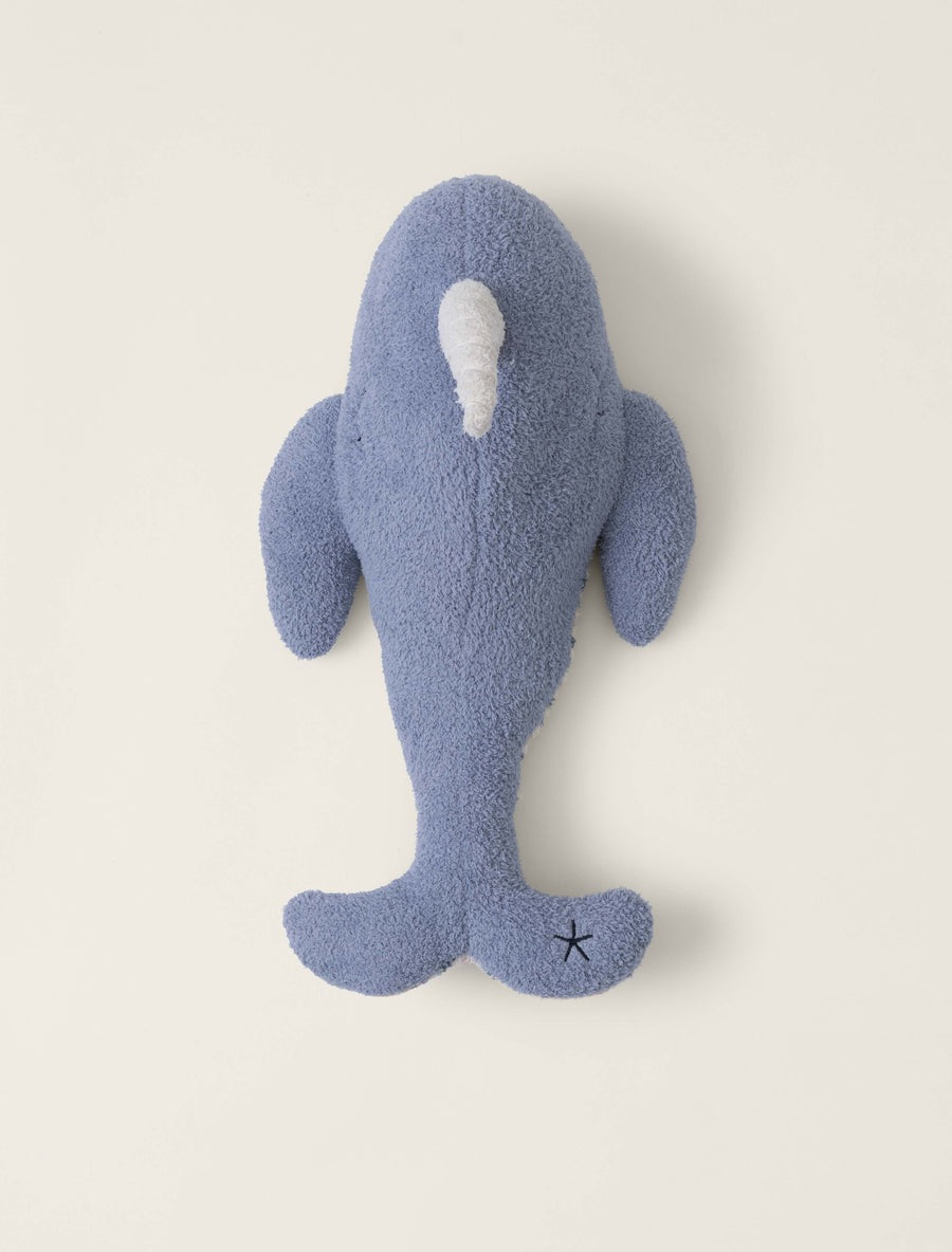 Soft Cozy Narwhal Buddie gift from Barefoot Dreams with plush, detailed narwhal design, perfect for cuddling or gift-giving.