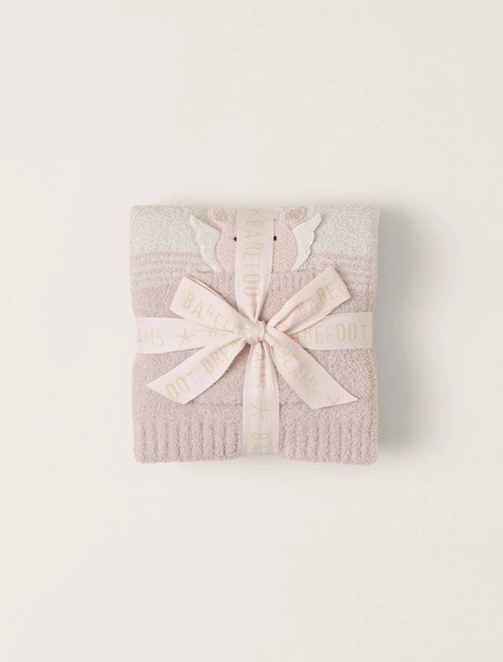 Barefoot Dreams flying pig stroller blanket with soft, cozy fabric and playful pig design for baby gifts.