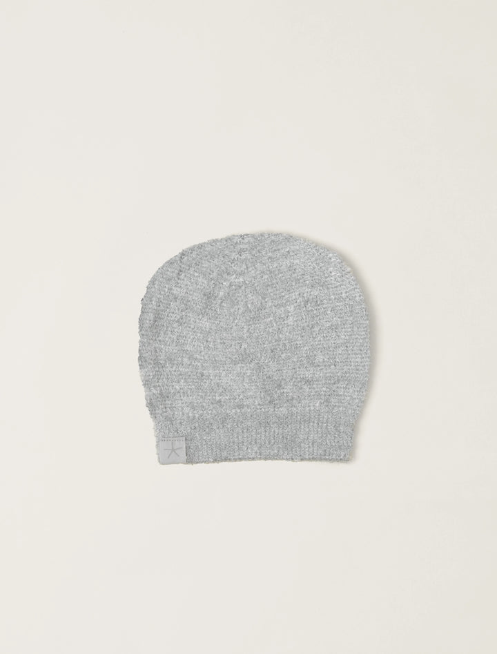 Soft beige Cozy Infant Beanie by Barefoot Dreams, gently folded with a cozy knit texture suitable for gift-giving.
