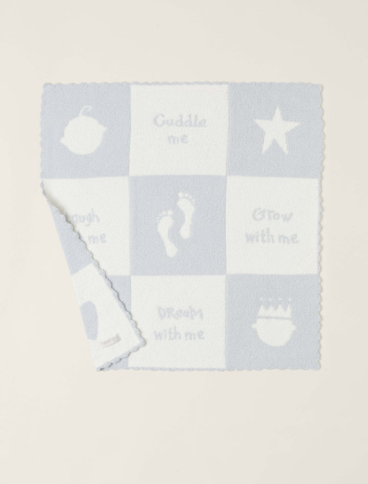 Soft Barefoot Dreams cuddle receiving blanket with plush fabric, perfect for gifting and cozy comfort.