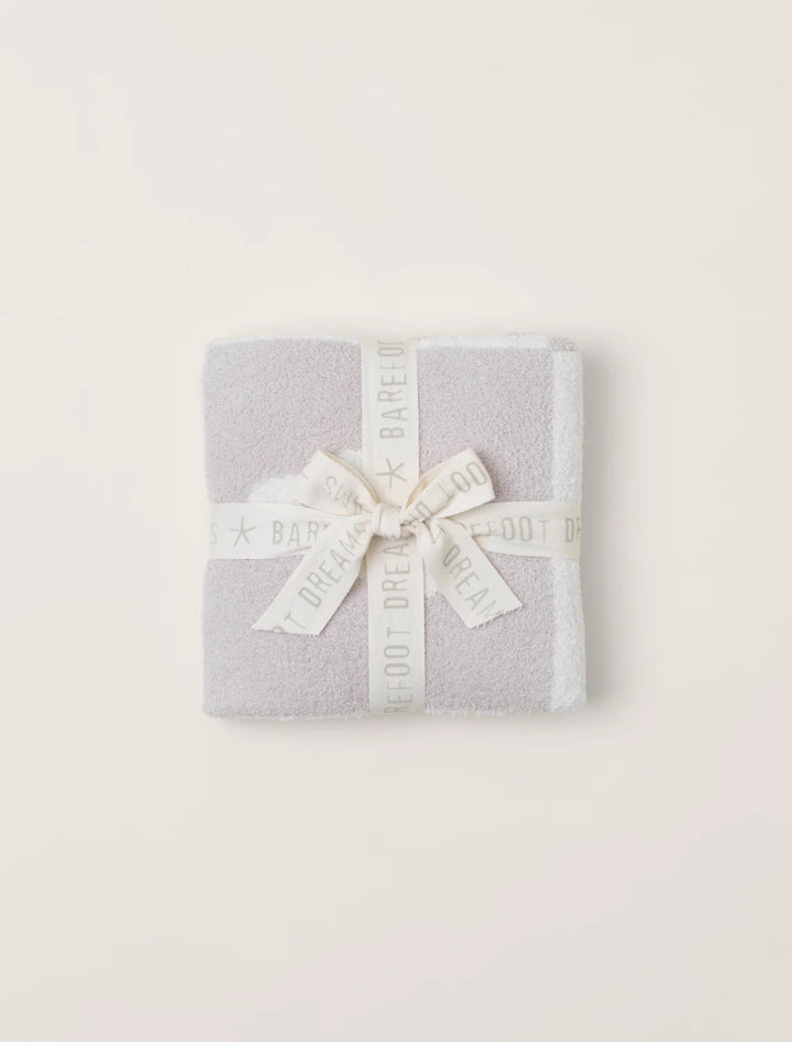 Soft barefoot dreams Cuddle Receiving Blanket for gifts, showing plush, cozy fabric in gentle pastel colors.