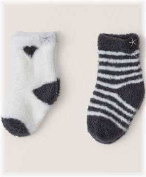 Barefoot Dreams baby heart sock set for gifts, featuring soft, cozy socks with heart patterns for infants.