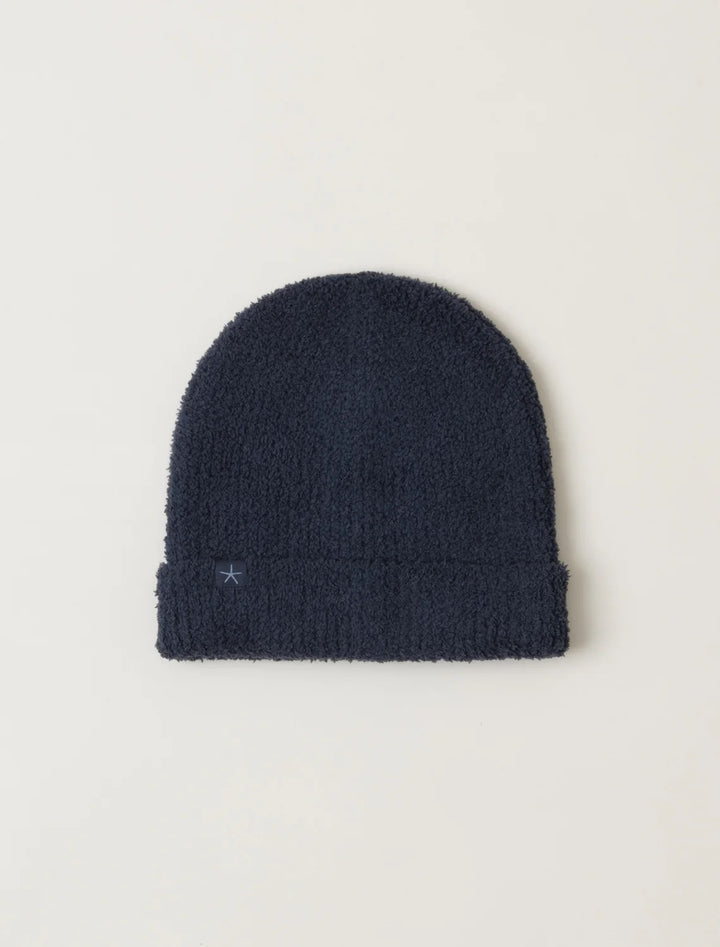 Cozy Chic Ribbed Beanie by Barefoot Dreams, soft knit hat with ribbed texture, ideal for warmth and stylish comfort.