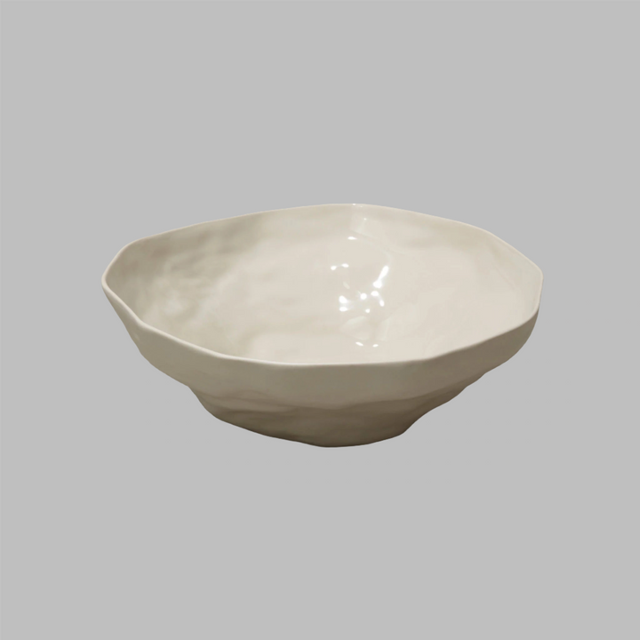 Tam Pearl serving bowl by Be Home, elegant ceramic home dish with pearl design, perfect for serving salads and side dishes.