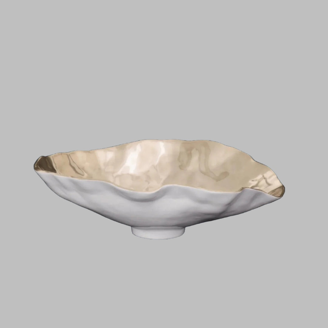 Beatriz Ball Thanni Maia large oval bowl for the home, showcasing a stylish, elegant design in a close-up view.
