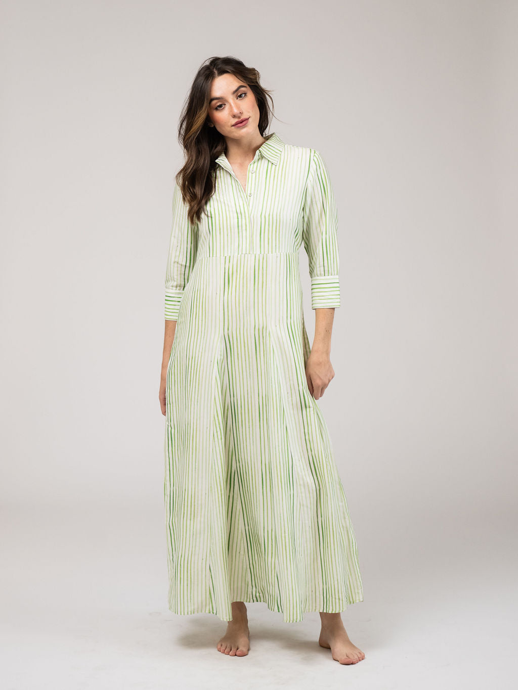 Beau & Ro Alexa English Stripe Dress featuring a stylish striped pattern and classic fit, perfect for casual or semi-formal occasions.