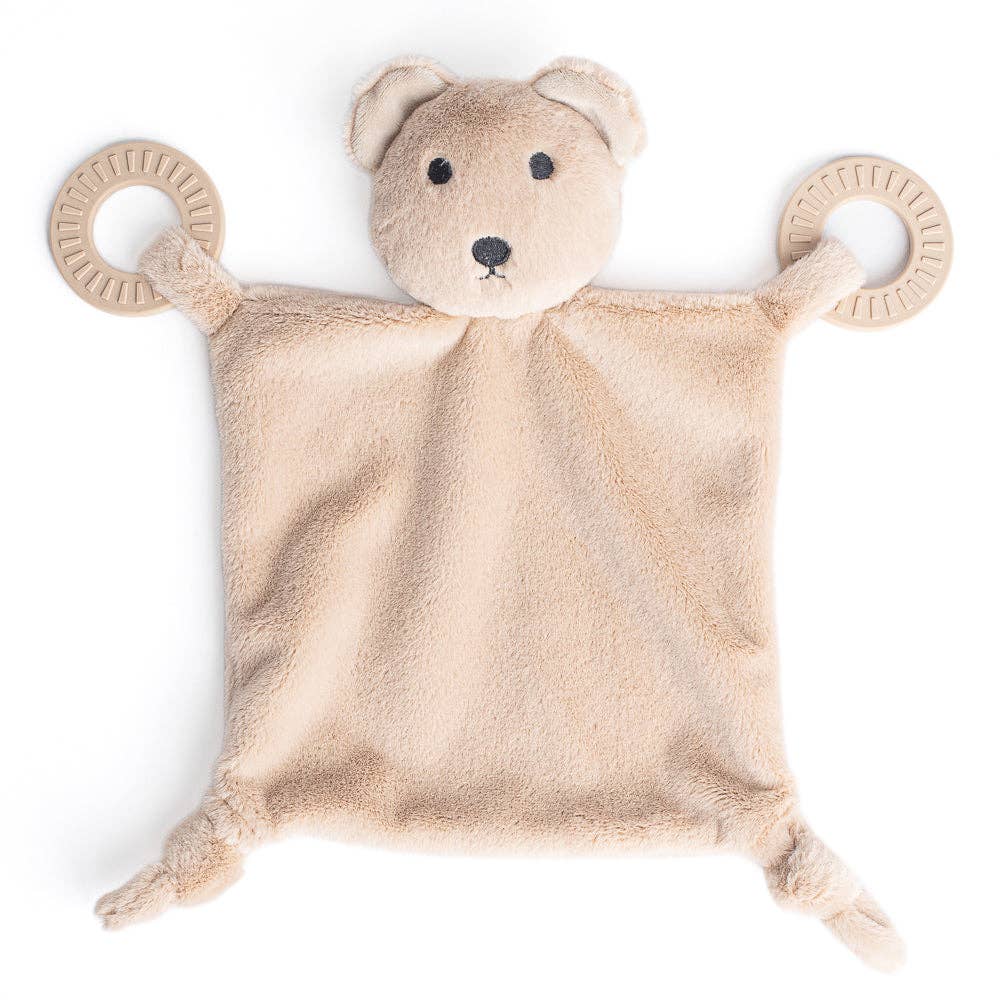 Bella Tunno Teether Buddy Bernie the Bear, soft silicone baby teether with a cute bear design for soothing gums.