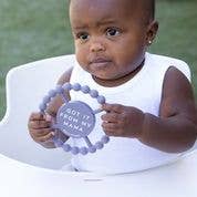 Bella Tunno Got Mama Happy baby teether in vibrant colors with soft silicone and textured surfaces for soothing gums.