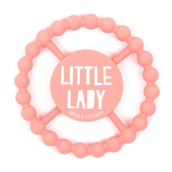 Bella Tunno Little Lady Happy Teether for babies, soft and colorful silicone teether with cheerful ladybug design in bright colors.