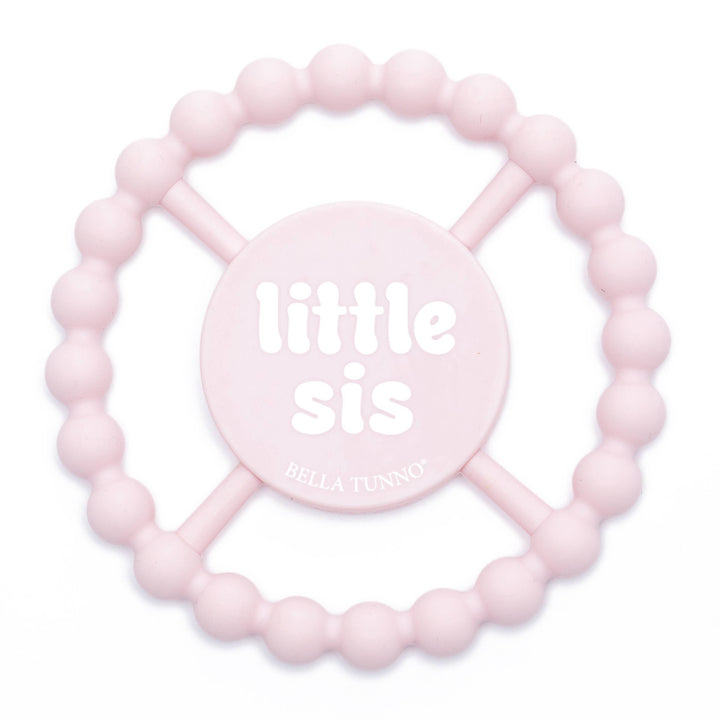 Bella Tunno Little Sis Happy Teether for babies, soft silicone teething toy with colorful design for soothing gums
