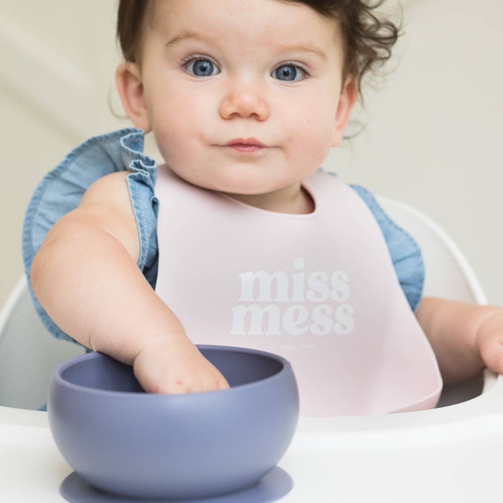 Bella Tunno Miss Mess Wonder Bib for babies, soft and adjustable baby bib with a fun, colorful design for messy eating.