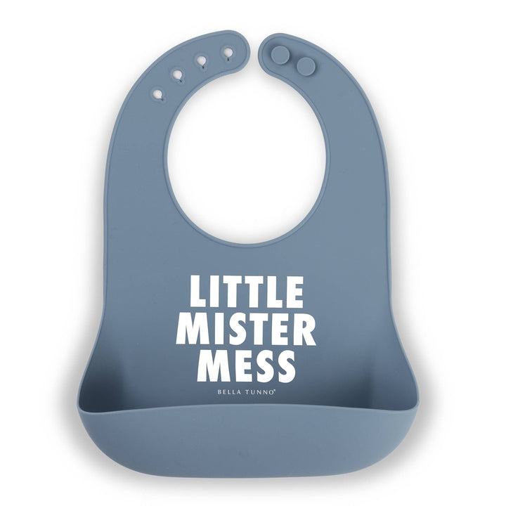 Little Mister Mess Wonder Bib by Bella Tunno, soft and absorbent baby bib with playful design, ideal for messy eating.