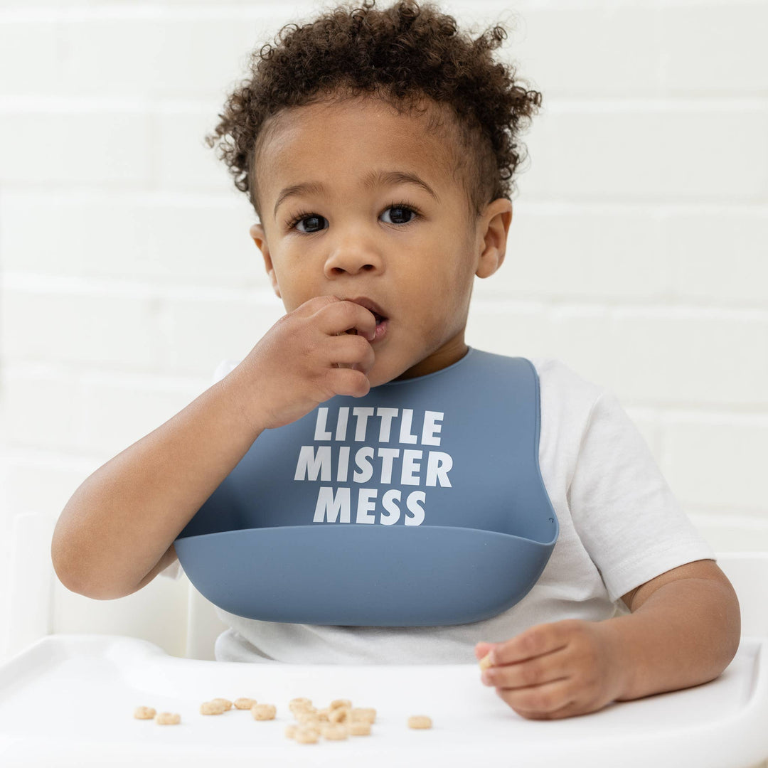 Bella Tunno Little Mister Mess Wonder Bib, soft and absorbent baby bib with fun design for messy eating protection.
