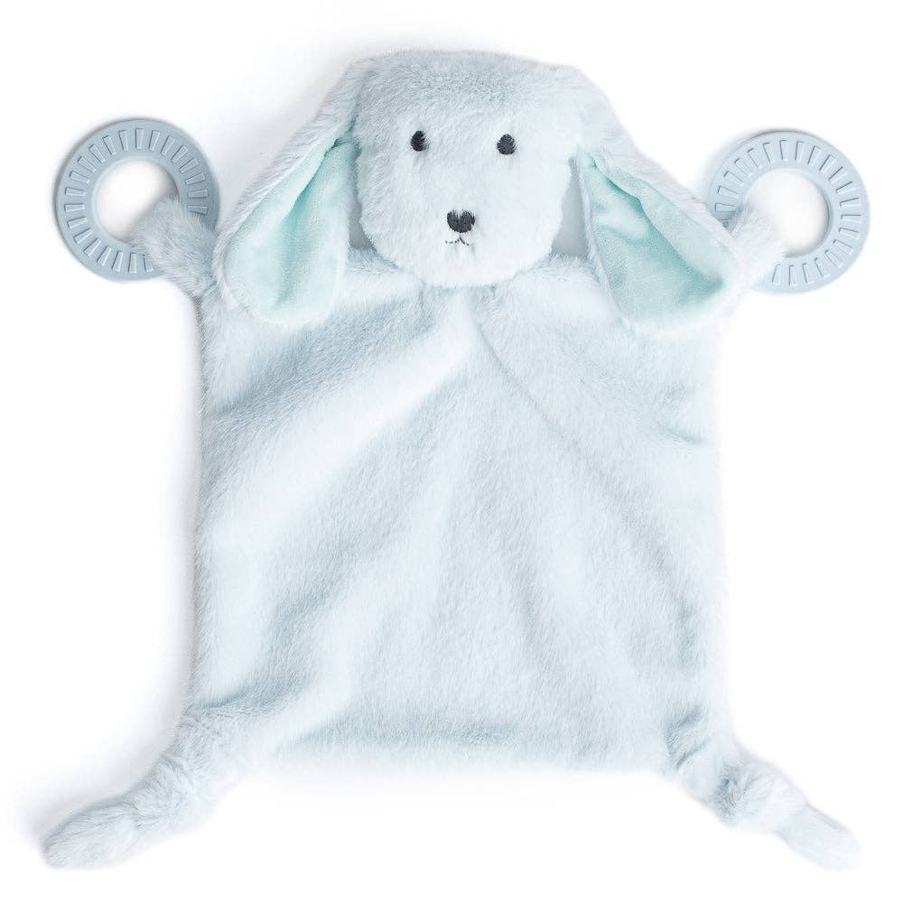 Bella Tunno Teether Buddy Danny the Dog, soft silicone teething toy with a friendly dog design for babies.