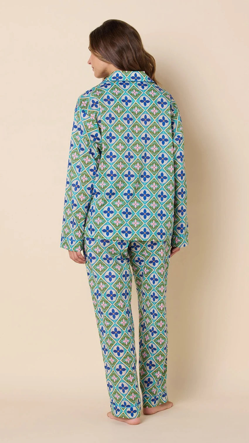 Cat's Pajamas Eloise Voile Pajamas loungewear set with soft, flowy fabric, featuring a relaxed fit and delicate design.
