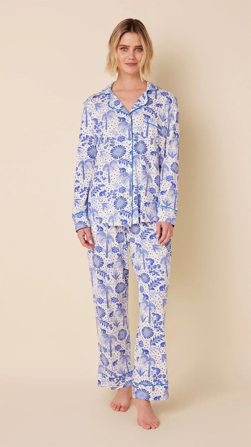 Cat's Pajamas Palerma Knit Pajamas loungewear set with cozy, soft fabric, featuring a relaxed fit and stylish knit pattern.