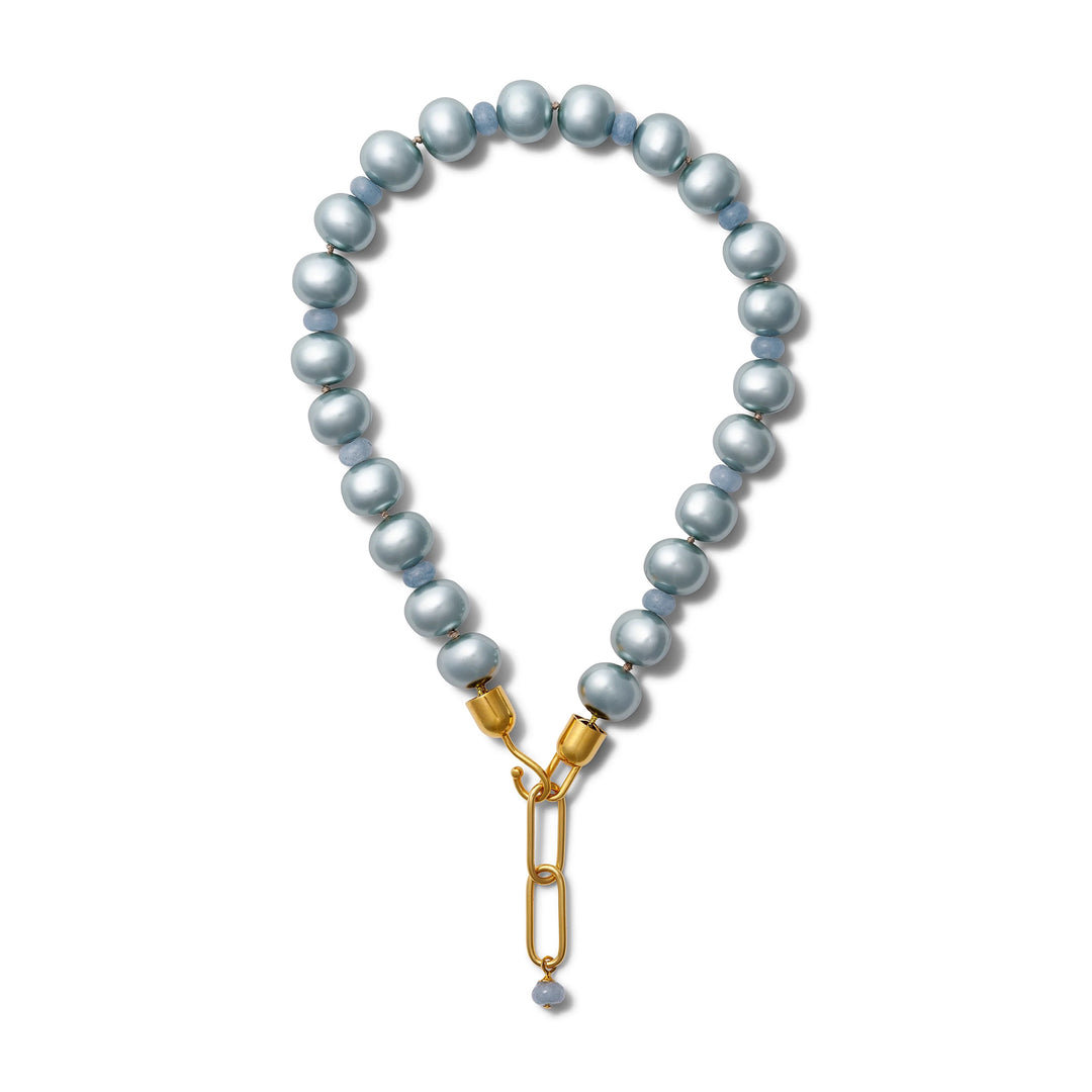 Catherine Canino Pebble Pearl Lasso Necklace with large pearl beads and elegant design, perfect for stylish accessories.
