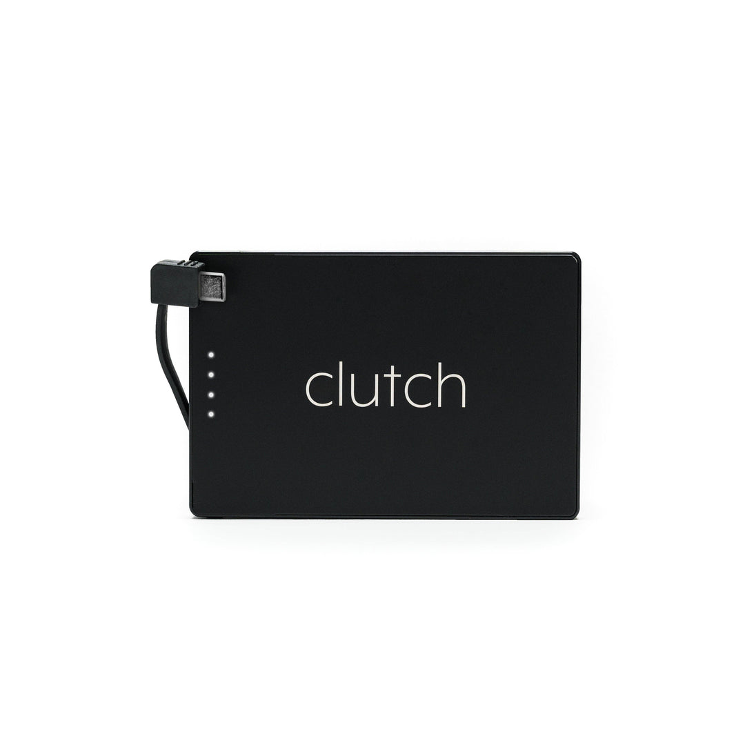 Clutch Pro USB-C gift, sleek portable power bank with USB-C charging port, compact design, branded Clutch product.