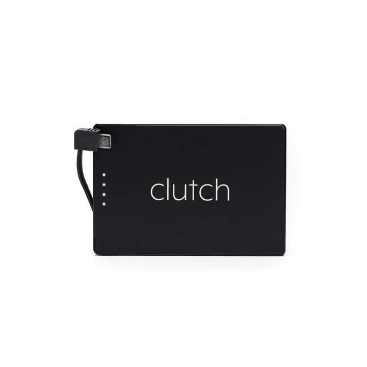 Clutch Pro USB-C gift, sleek portable power bank with USB-C charging port, compact design, branded Clutch product.