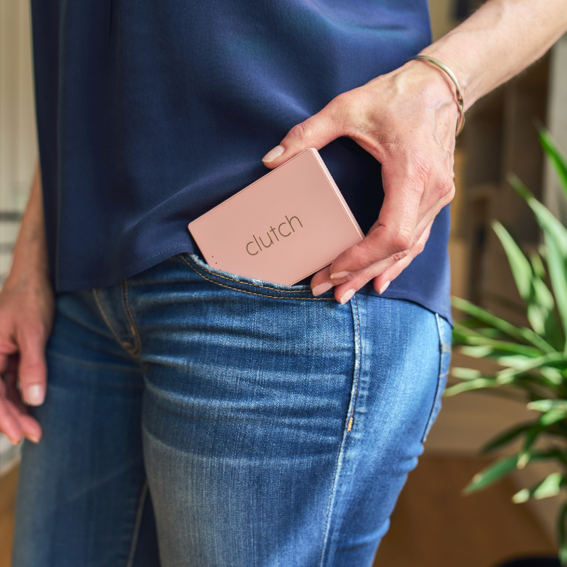 Clutch Pro USB-C gift box with sleek packaging, showcasing the Clutch brand logo and a modern, compact design.
